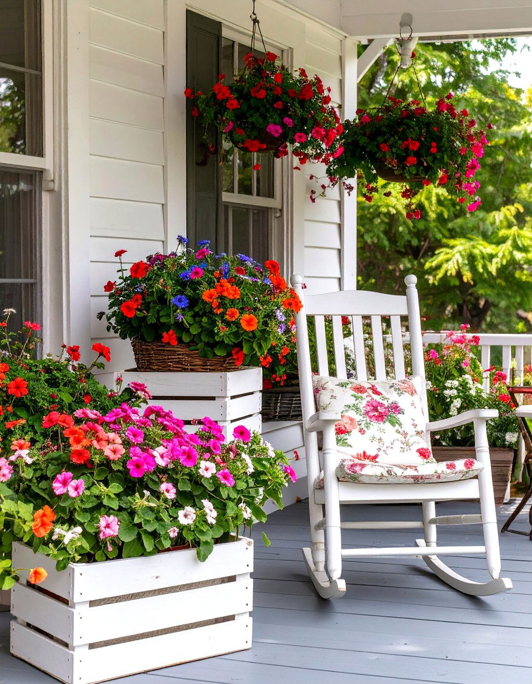 A Cottage Garden Porch Escape - 30 back porch ideas on a budget