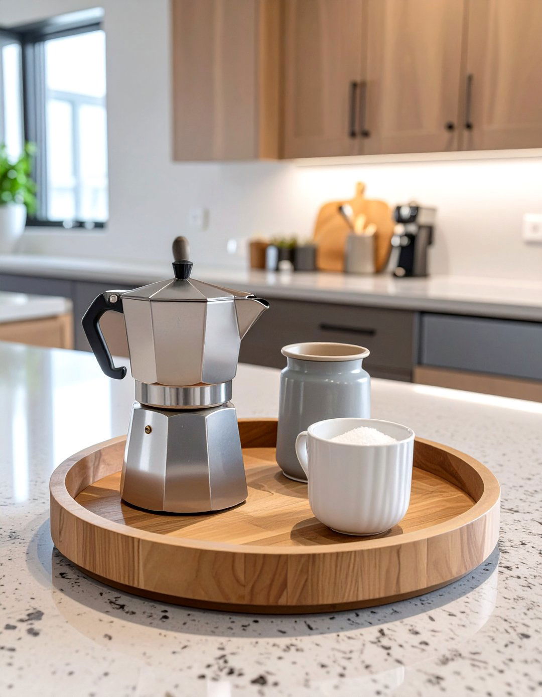 A Countertop Tray Coffee Station - 30 coffee bar ideas for kitchen
