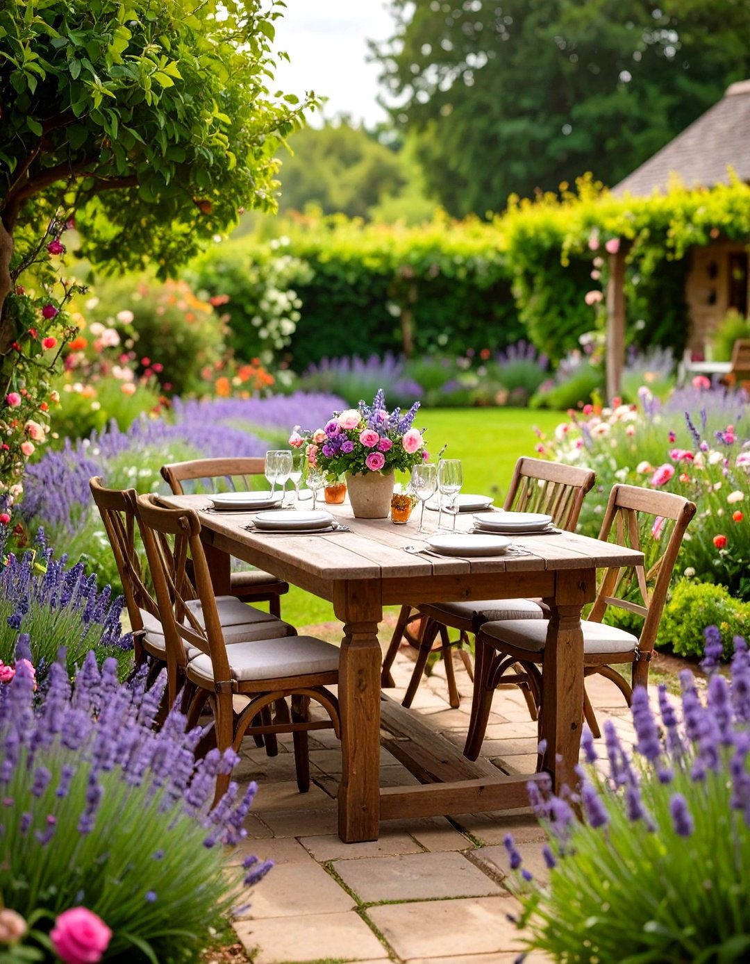 A Country Cottage Garden Dining Room - 30 outdoor room ideas