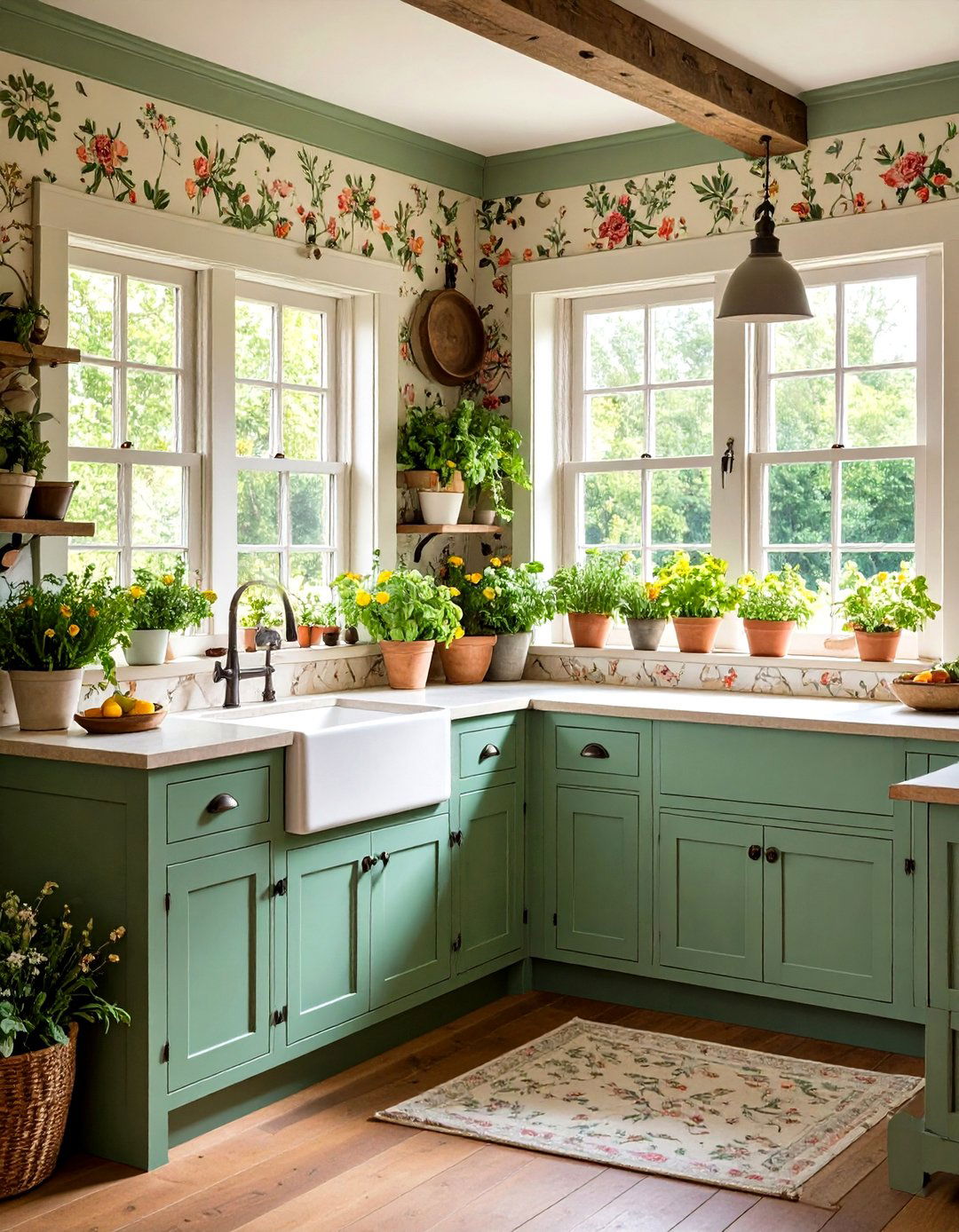 A Country Garden Kitchen - 30 kitchen makeover ideas