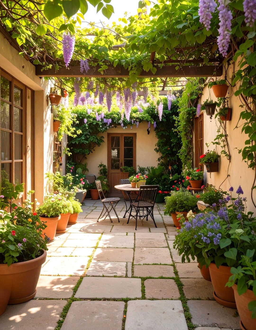 A Courtyard Cottage Garden - 30 cottage garden ideas