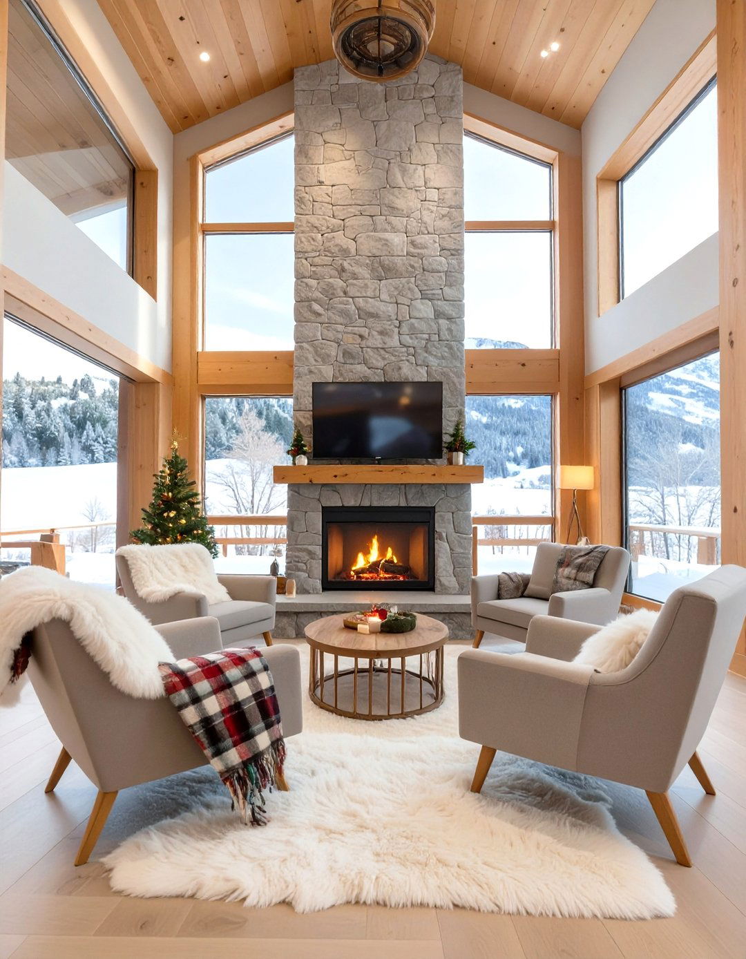 A Cozy Alpine Lodge Retreat - 30 office holiday party ideas