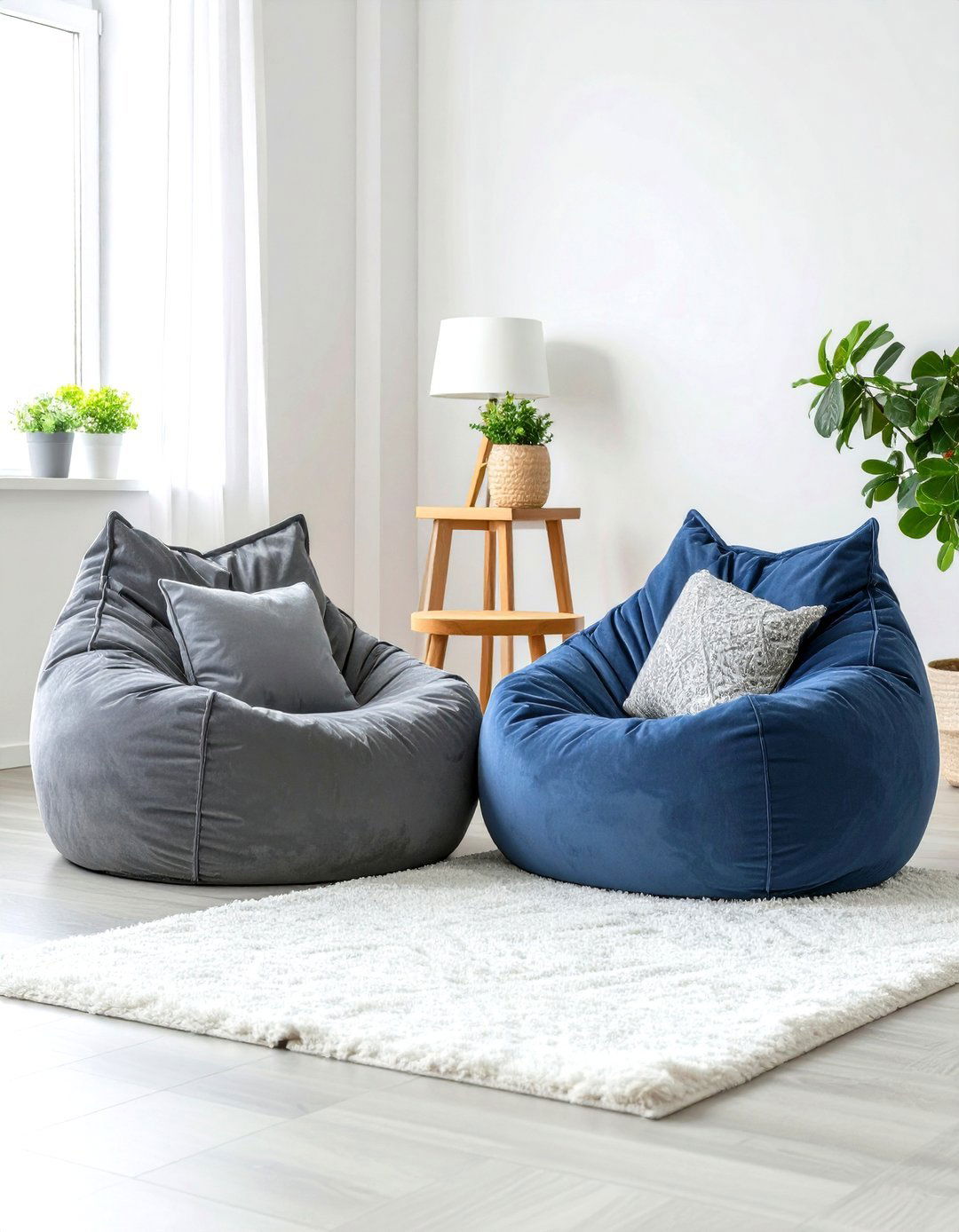 A Cozy Bean Bag Lounge - 30 living room corner ideas