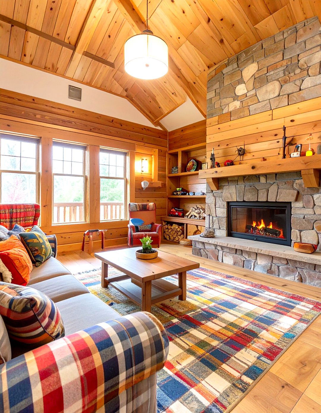 A Cozy Cabin Game Room - 30 kids game room ideas