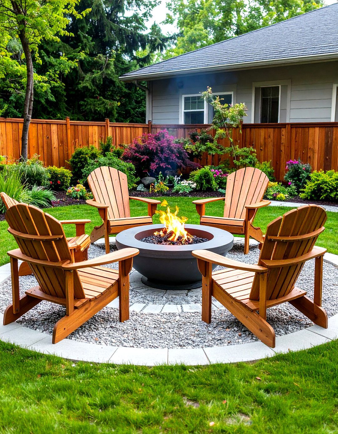 A Cozy Fire Pit Circle - 30 easy landscaping ideas
