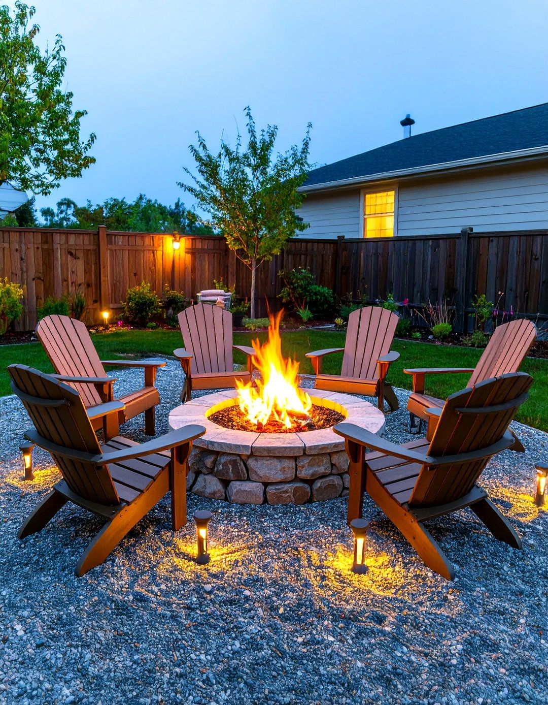 A Cozy Fire Pit Circle - 30 backyard ideas on a budget