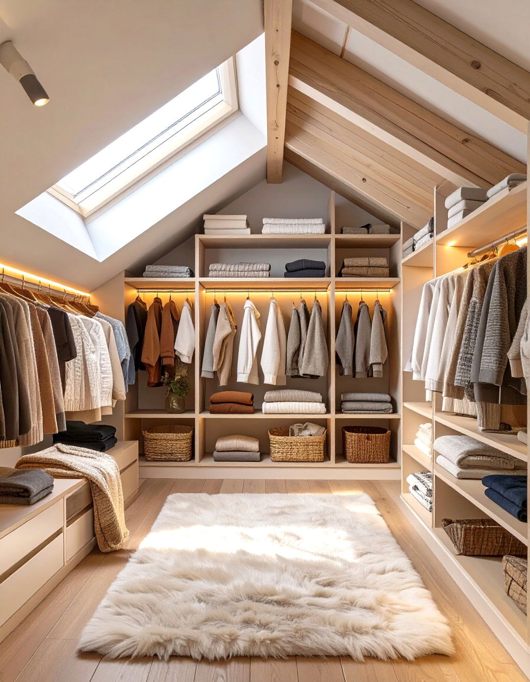 A Cozy Knitwear and Sweater Closet - 30 attic closet ideas