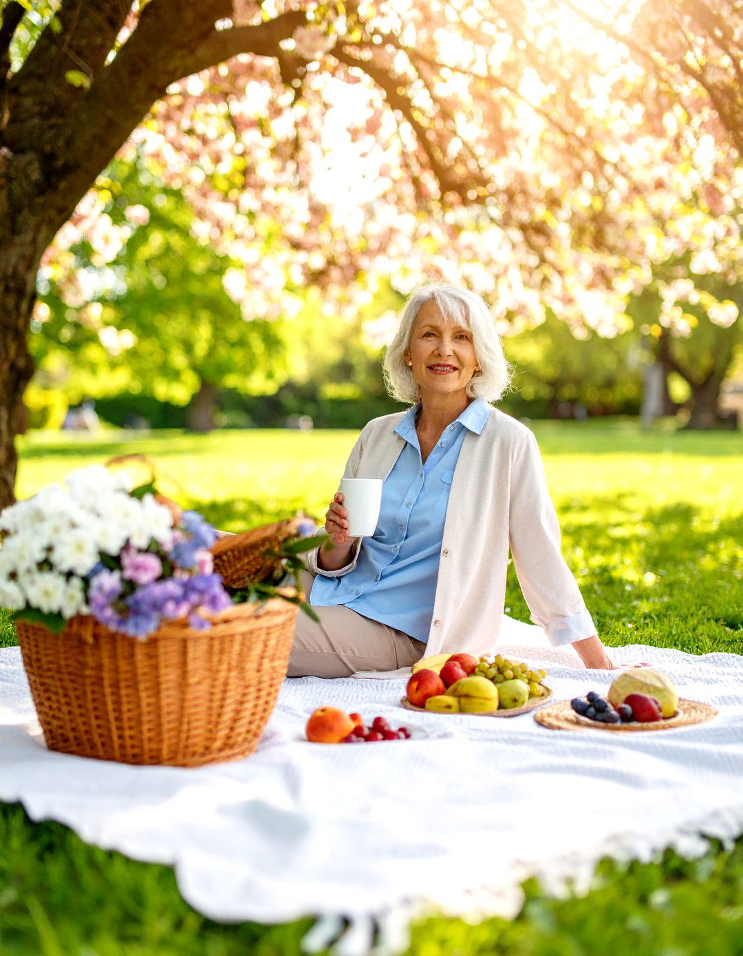 A Cozy Picnic in the Park - 30 girl outdoor senior picture ideas