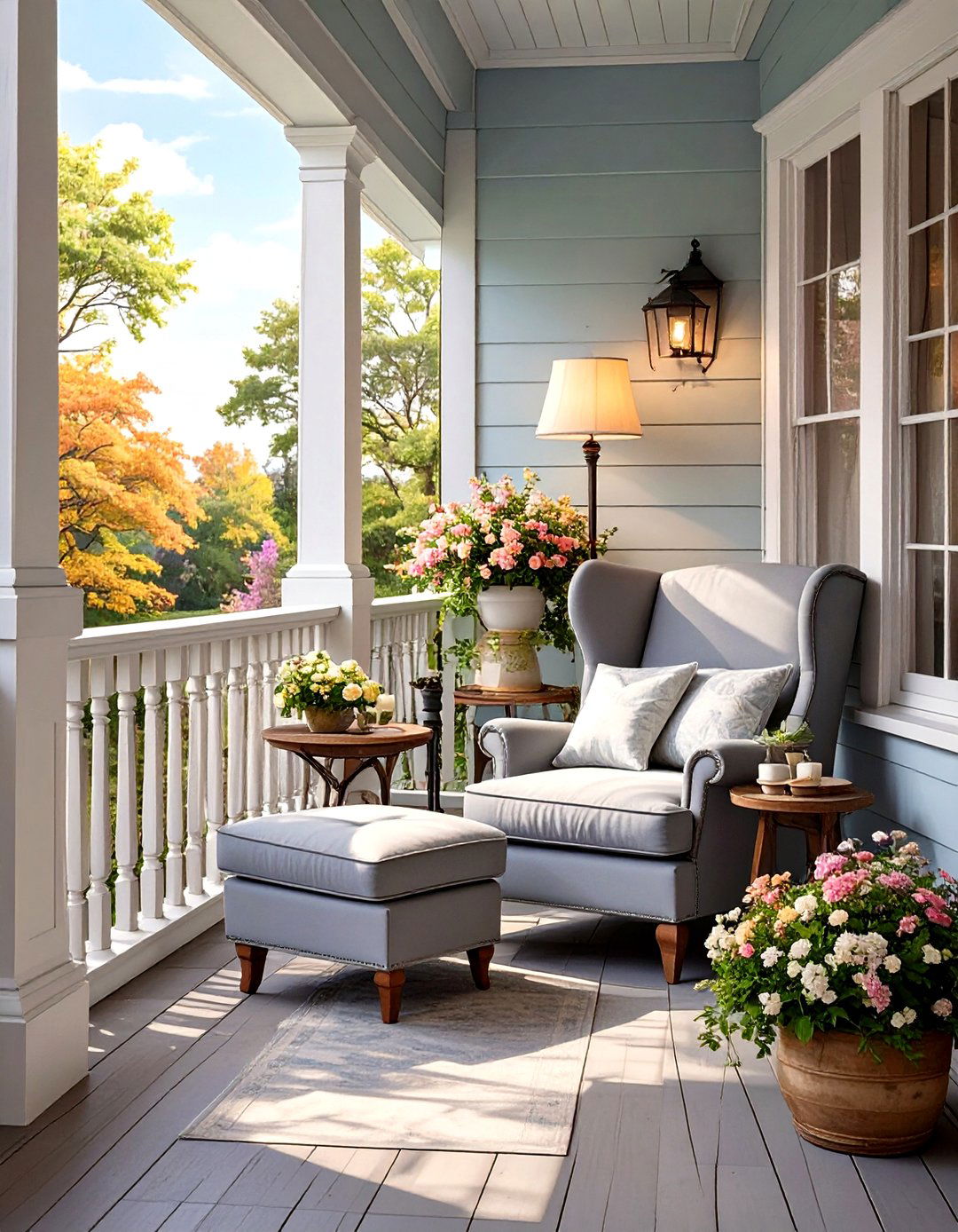 A Cozy Reading Nook Front Porch - 30 long narrow front porch decorating ideas