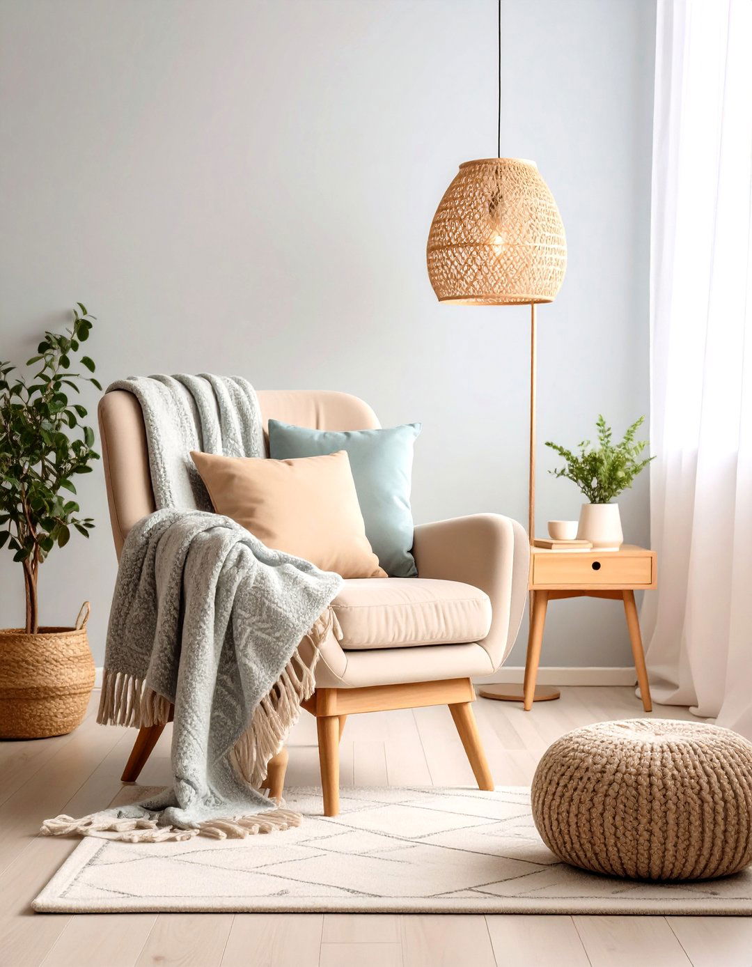 A Cozy Reading Nook with an Armchair - 30 romantic warm and cozy bedroom ideas