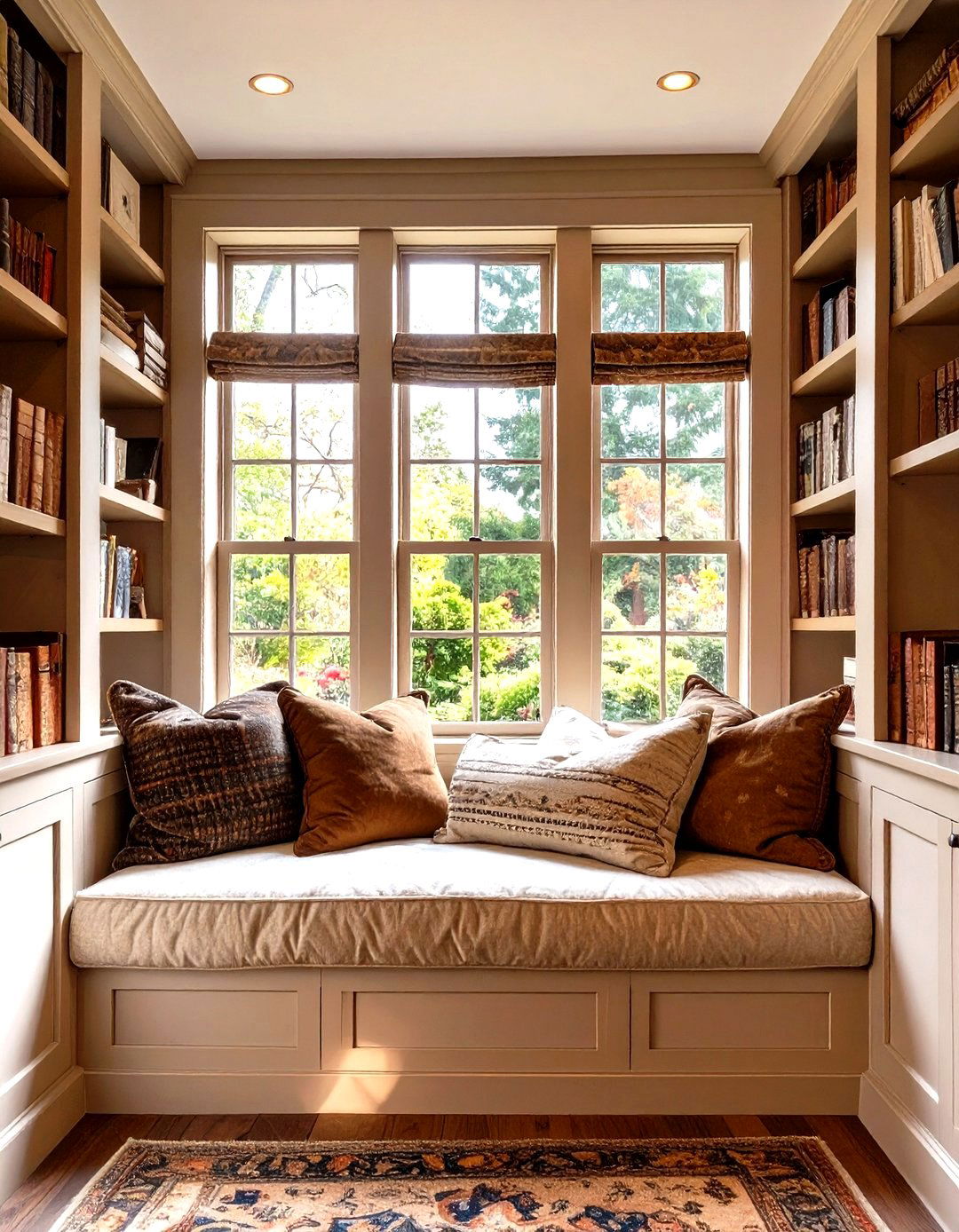 A Craftsman Living Room with a Window Seat - 30 craftsman interior design ideas