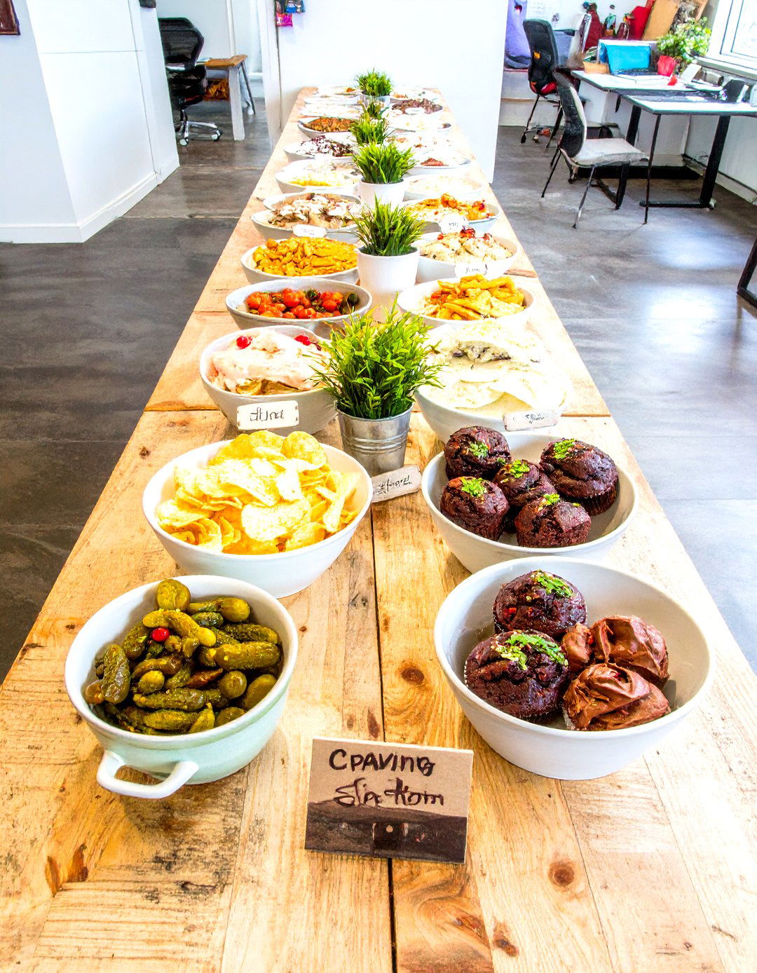 A Craving Station Potluck - 30 work baby shower ideas