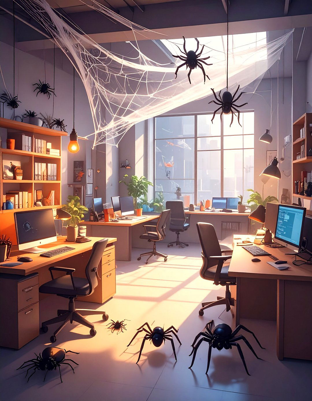 A Creepy Crawly Insect Infestation - 30 office halloween ideas