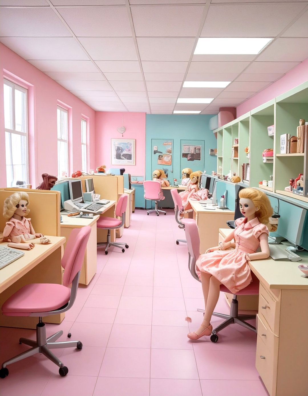 A Creepy Dollhouse Theme - 30 office halloween ideas