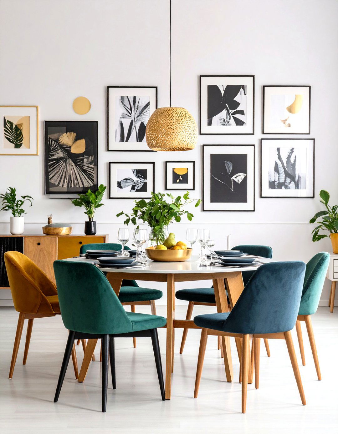 A Curated Eclectic Dining Room Gallery Wall - 30 dining room wall art ideas