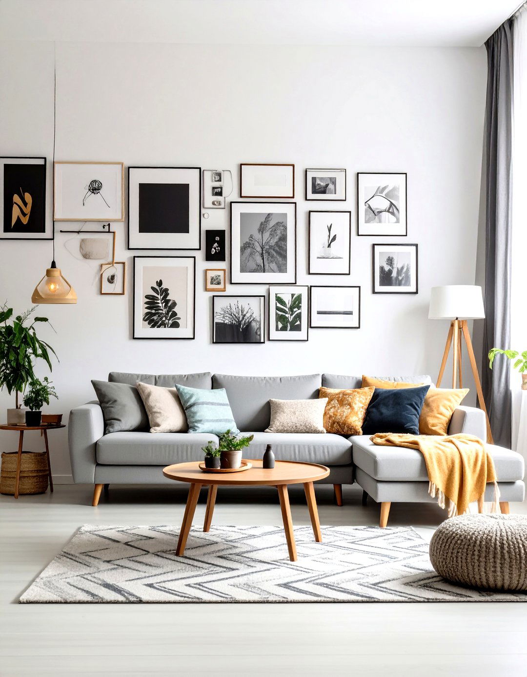 A Curated Gallery Wall - 30 living room art ideas