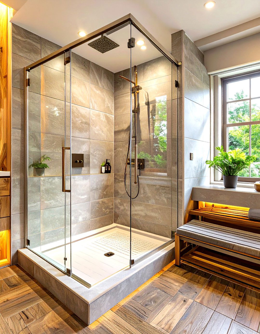 A Curbless ADA Accessible Open Shower - 30 open shower ideas