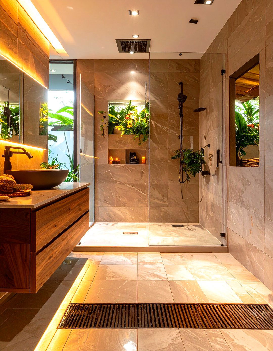 A Curbless Walk In Shower Entry - 30 ultra modern modern luxury bathroom design ideas