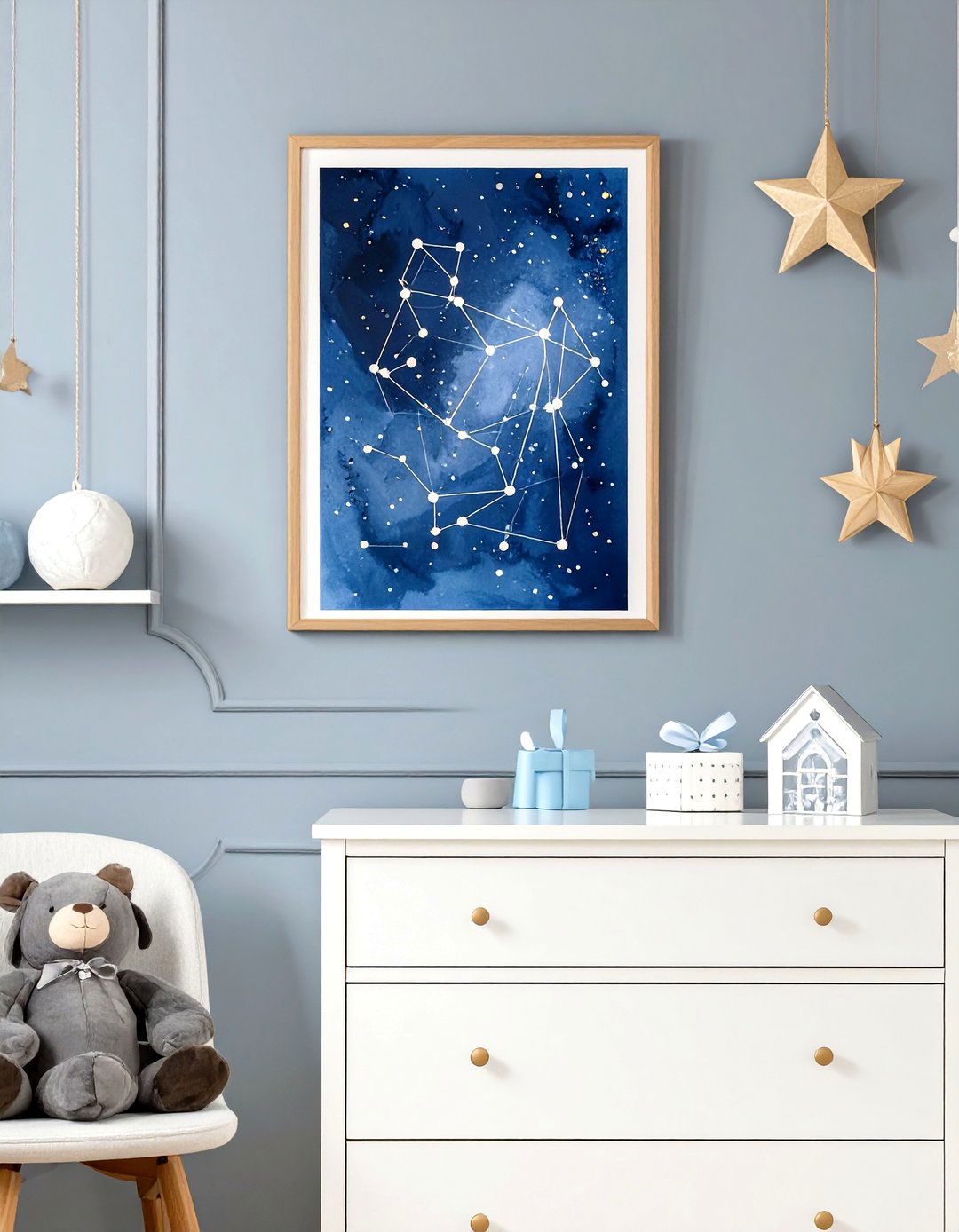 A Custom Star Map of Her Birth Night - 30 girl baby shower gift ideas