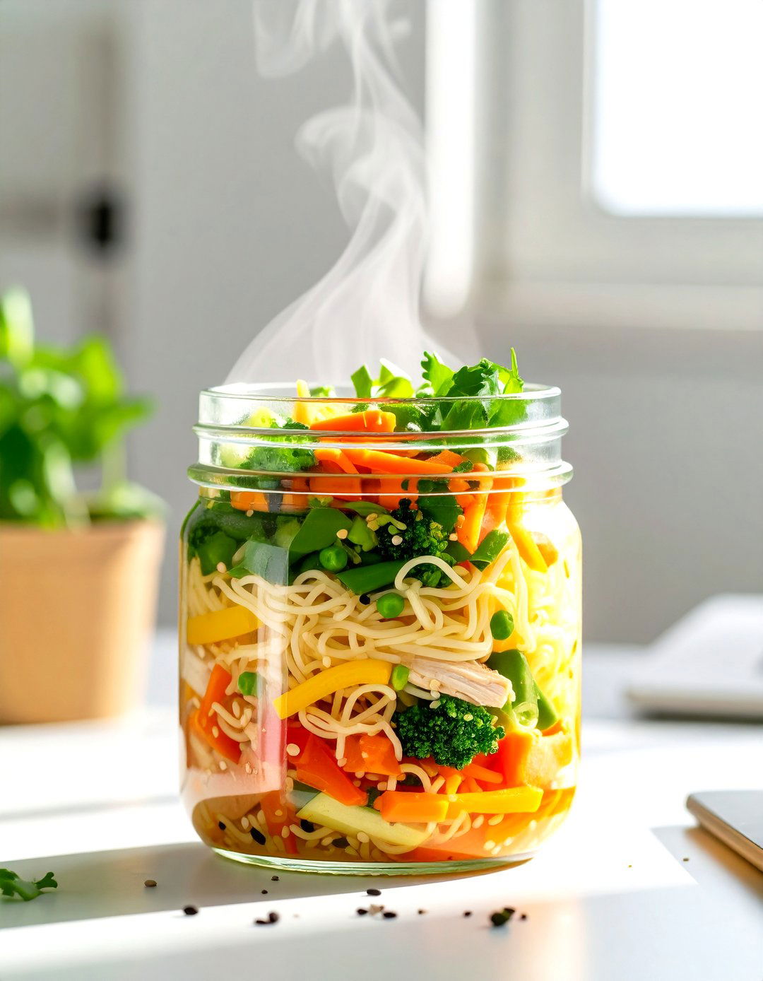 A DIY Instant Noodle Jar - 30 office lunch ideas