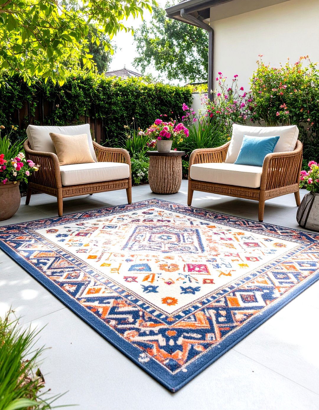 A DIY Outdoor Rug Foundation - 30 diy patio ideas on a budget