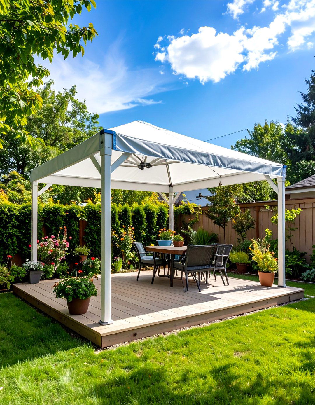 A DIY PVC Pipe Frame Canopy - 30 inexpensive patio shade ideas