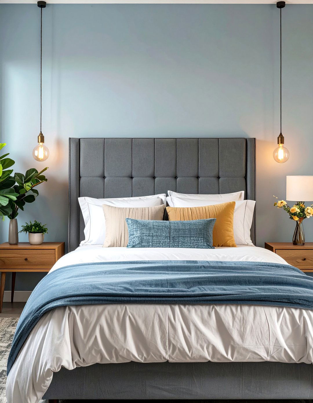 A DIY Upholstered Headboard - 30 small guest bedroom ideas on a budget