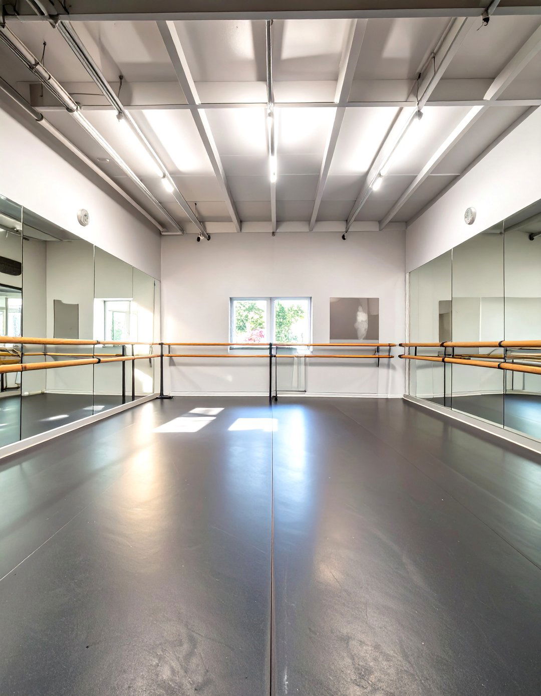A Dance Studio with Mirrored Walls - 30 cool garage makeover ideas