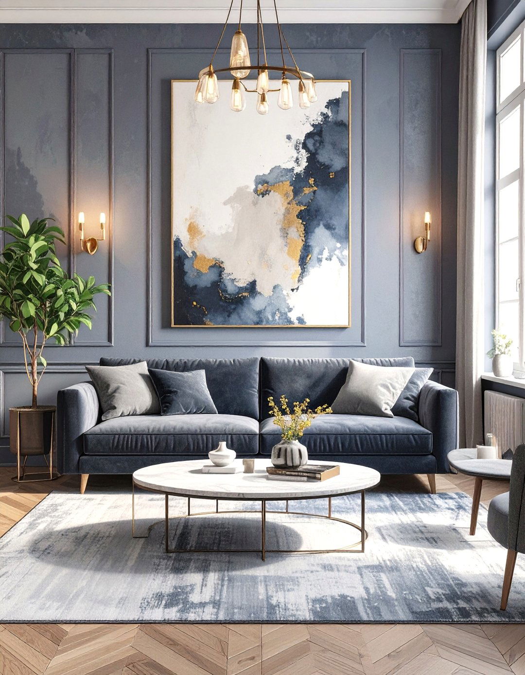 A Dark And Moody Living Room - 30 dark grey couch living room ideas