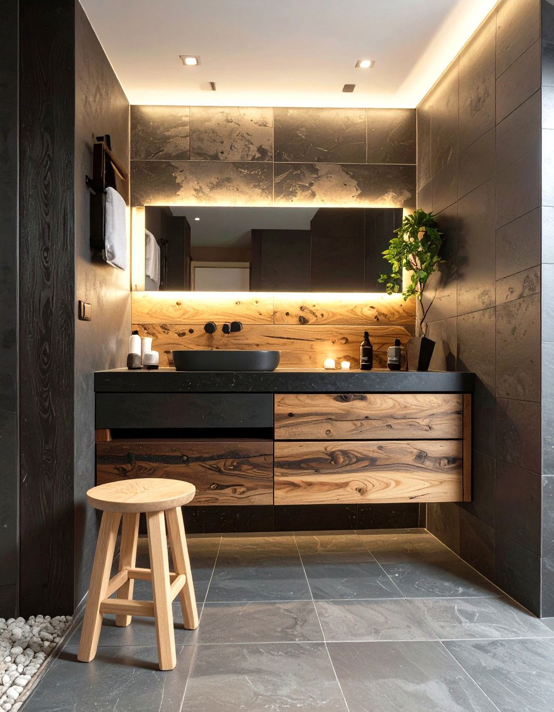 A Dark and Moody Bathroom Retreat - 30 japan bathroom design ideas