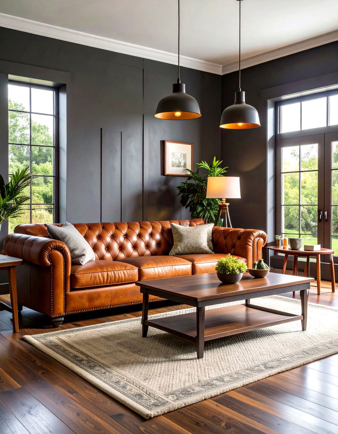 A Dark and Moody Farmhouse Living Room - 30 farmhouse country living room ideas