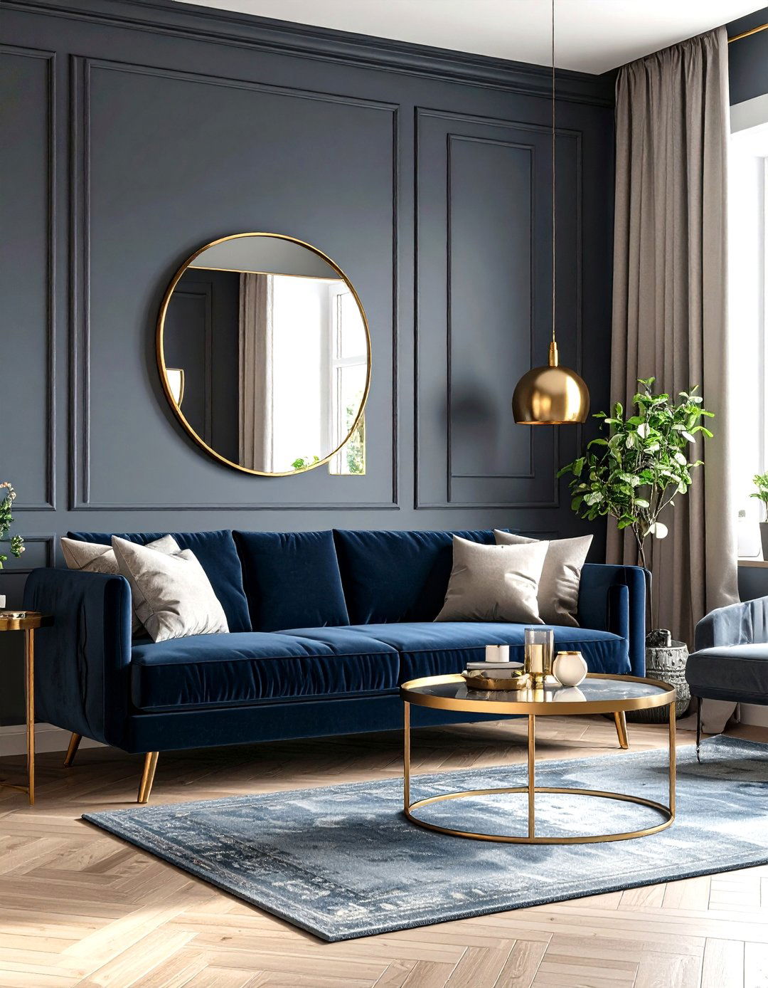 A Dark and Moody Small Living Room - 30 living room ideas for small spaces