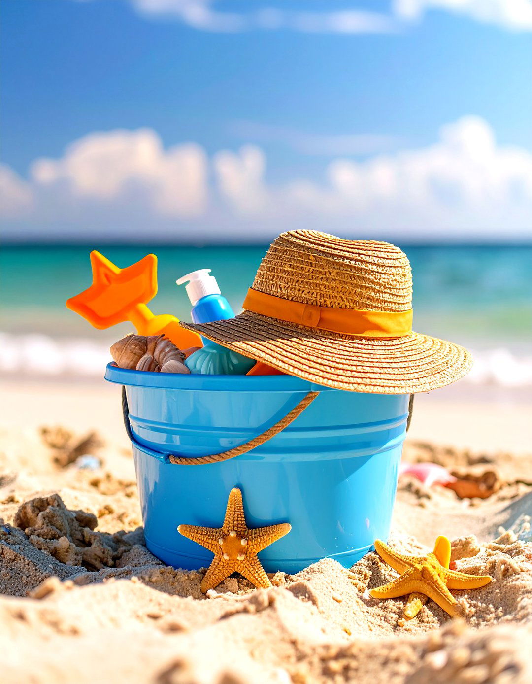 A Day at the Beach Basket - 30 baby shower basket ideas