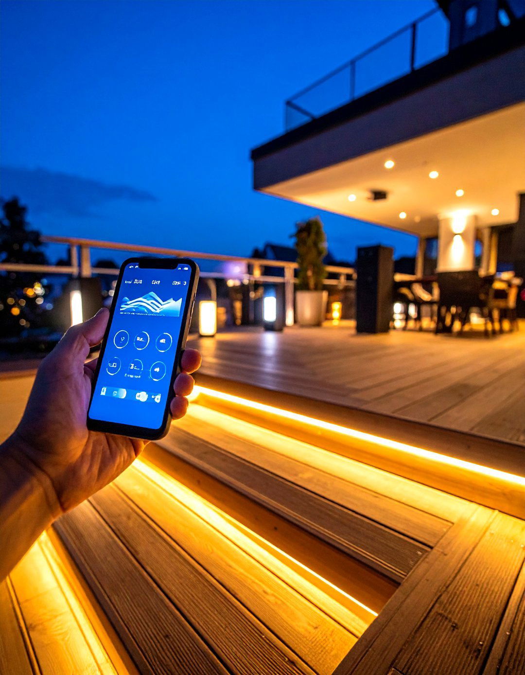 A Deck with Smart Technology - 30 backyard deck designs
