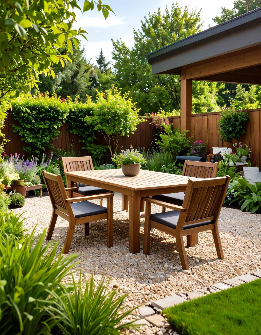 A Decomposed Granite Seating Area - 30 garden ideas with rocks