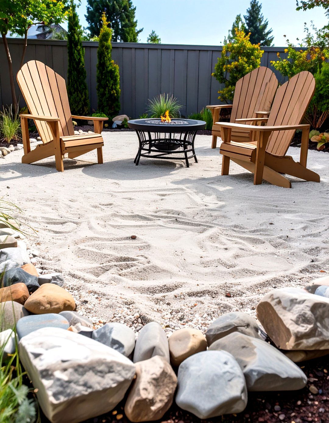 A Decomposed Granite Seating Area - 30 cheap landscaping ideas