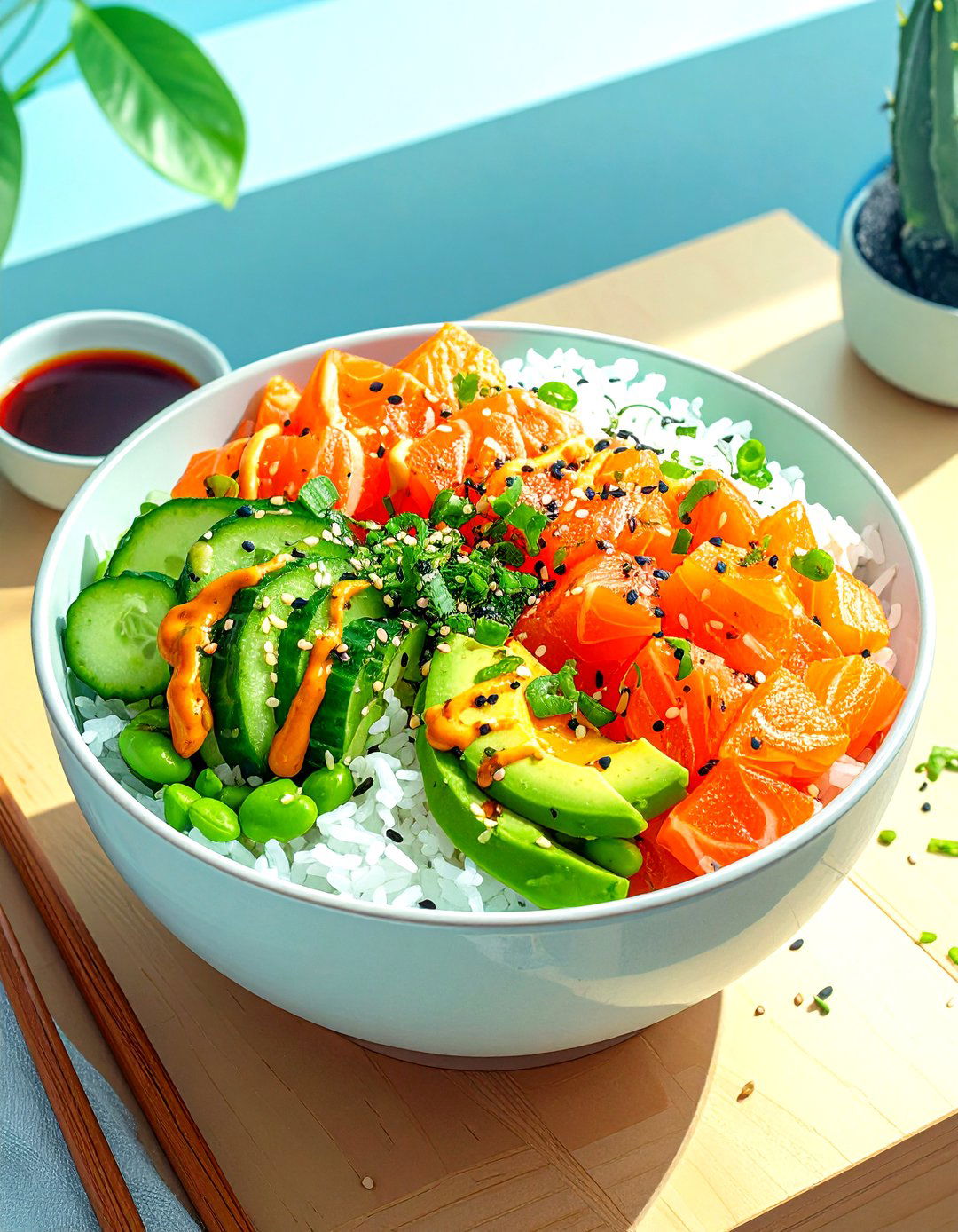 A Deconstructed Sushi Bowl - 30 office lunch ideas