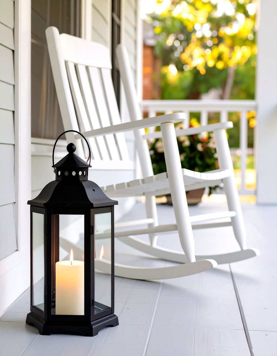 A Decorative Outdoor Lantern - 30 very small front porch decorating ideas