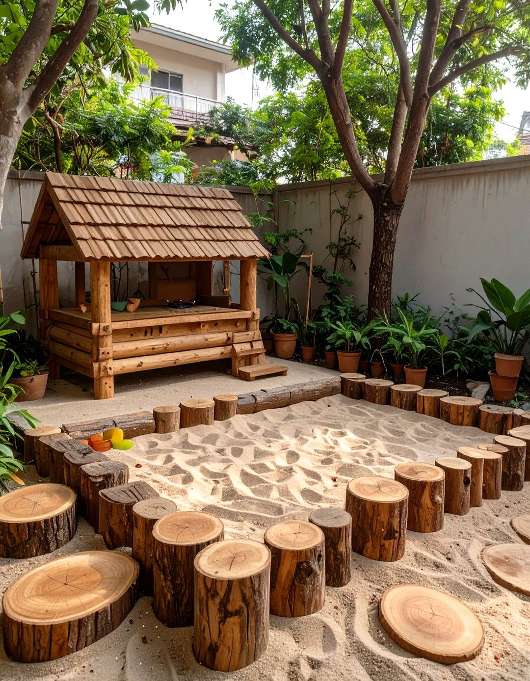 A Dedicated Kids Nature Play Area - 30 cheap landscaping ideas
