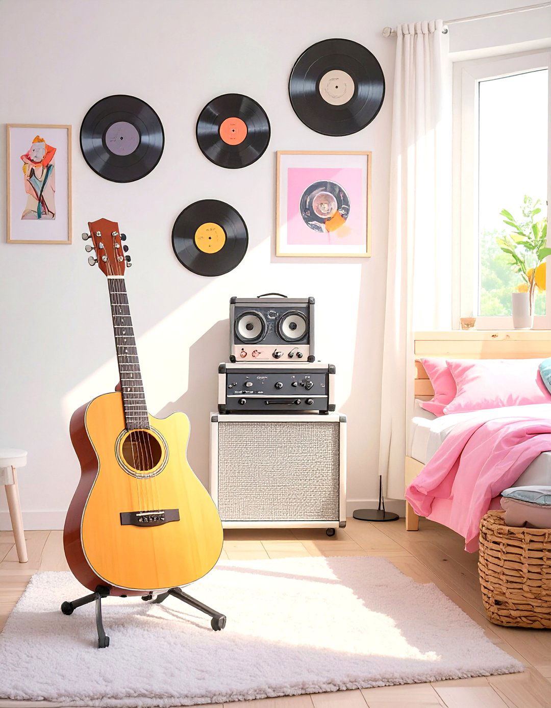 A Dedicated Music Corner - 30 tween girl room ideas