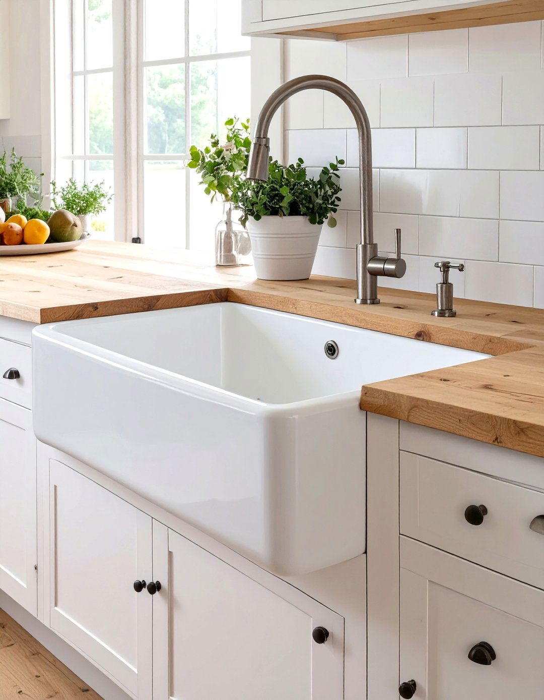 A Deep Apron Front Sink - 30 timeless kitchen design ideas