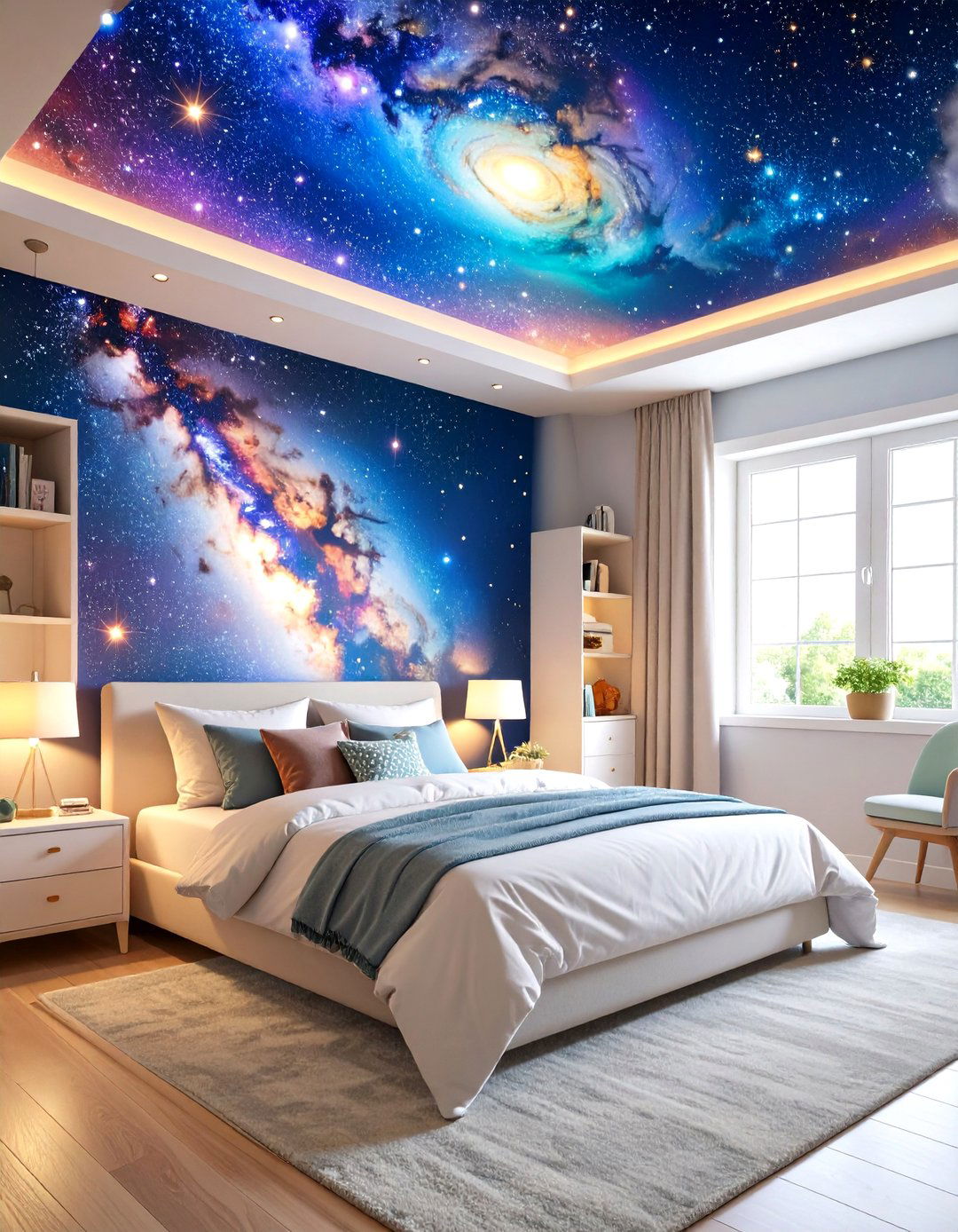 A Deep Space Galaxy Bedroom - 30 13 year old boy bedroom ideas