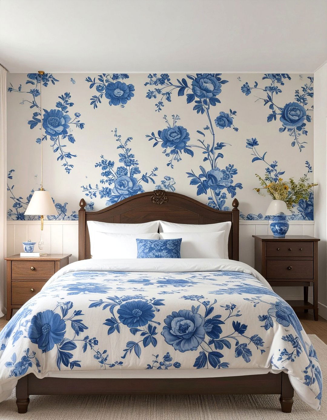 A Delftware Inspired Bedroom - 30 blue and white bedroom ideas