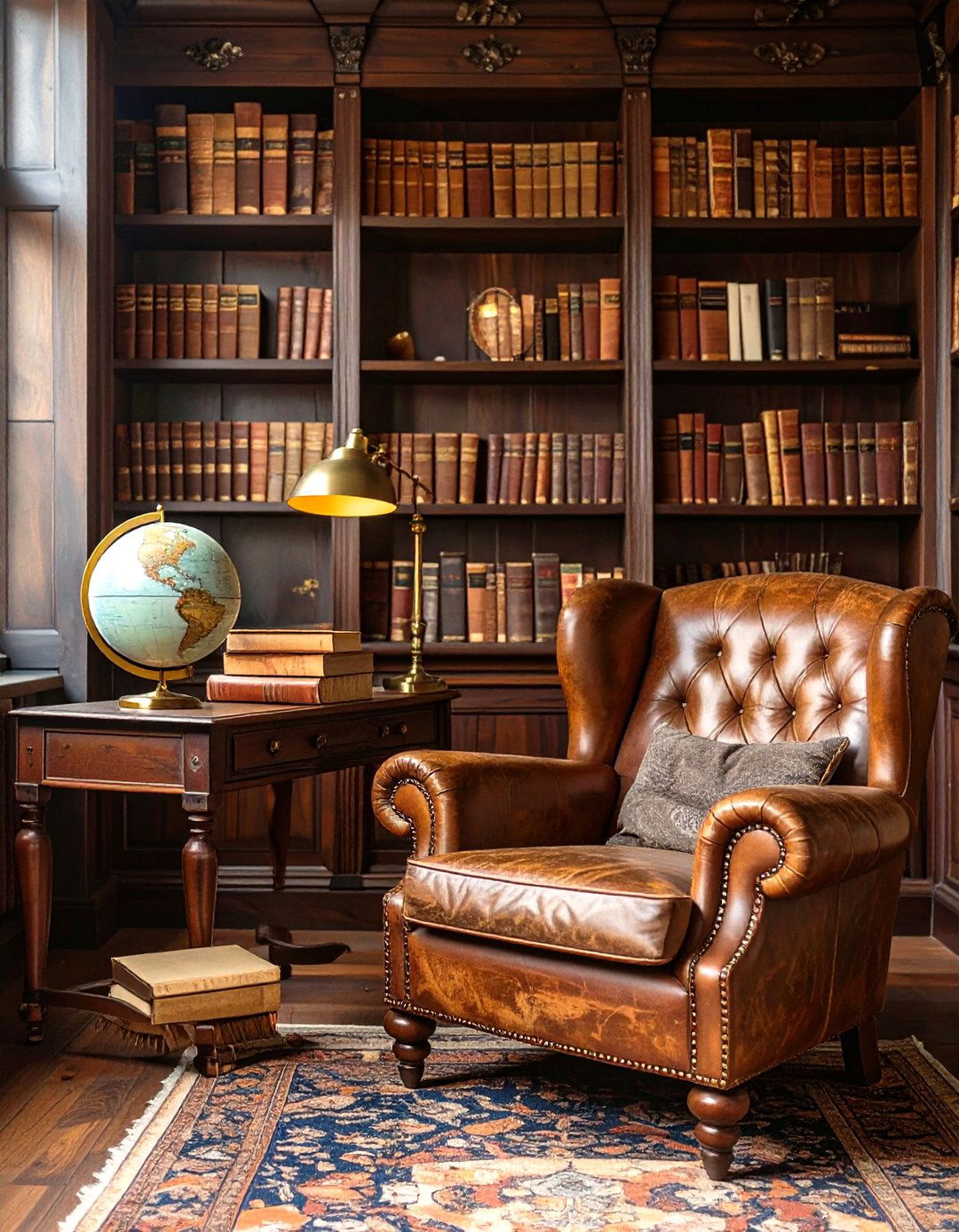 A Den with Dark Academia Style - 30 den decorating ideas