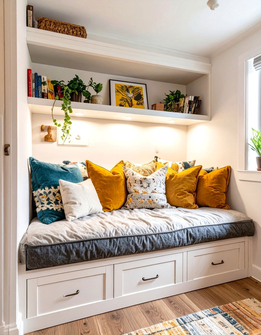 A Den with a Daybed Nook - 30 den room ideas