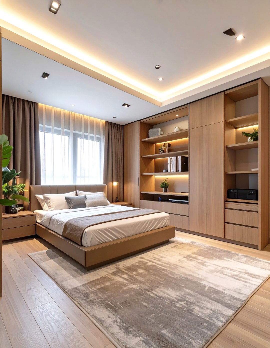 A Den with a Hidden Bed - 30 den room ideas