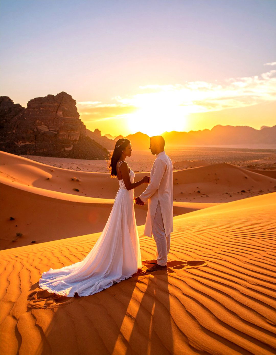A Desert Landscape Proposal at Golden Hour - 30 outdoor proposal ideas