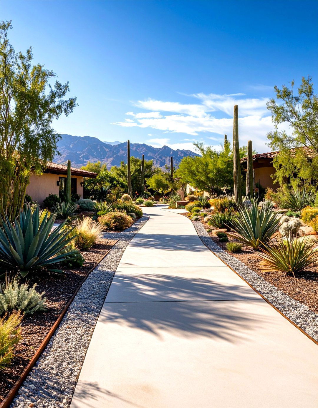 A Desert Modernism Driveway - 30 driveway landscaping ideas