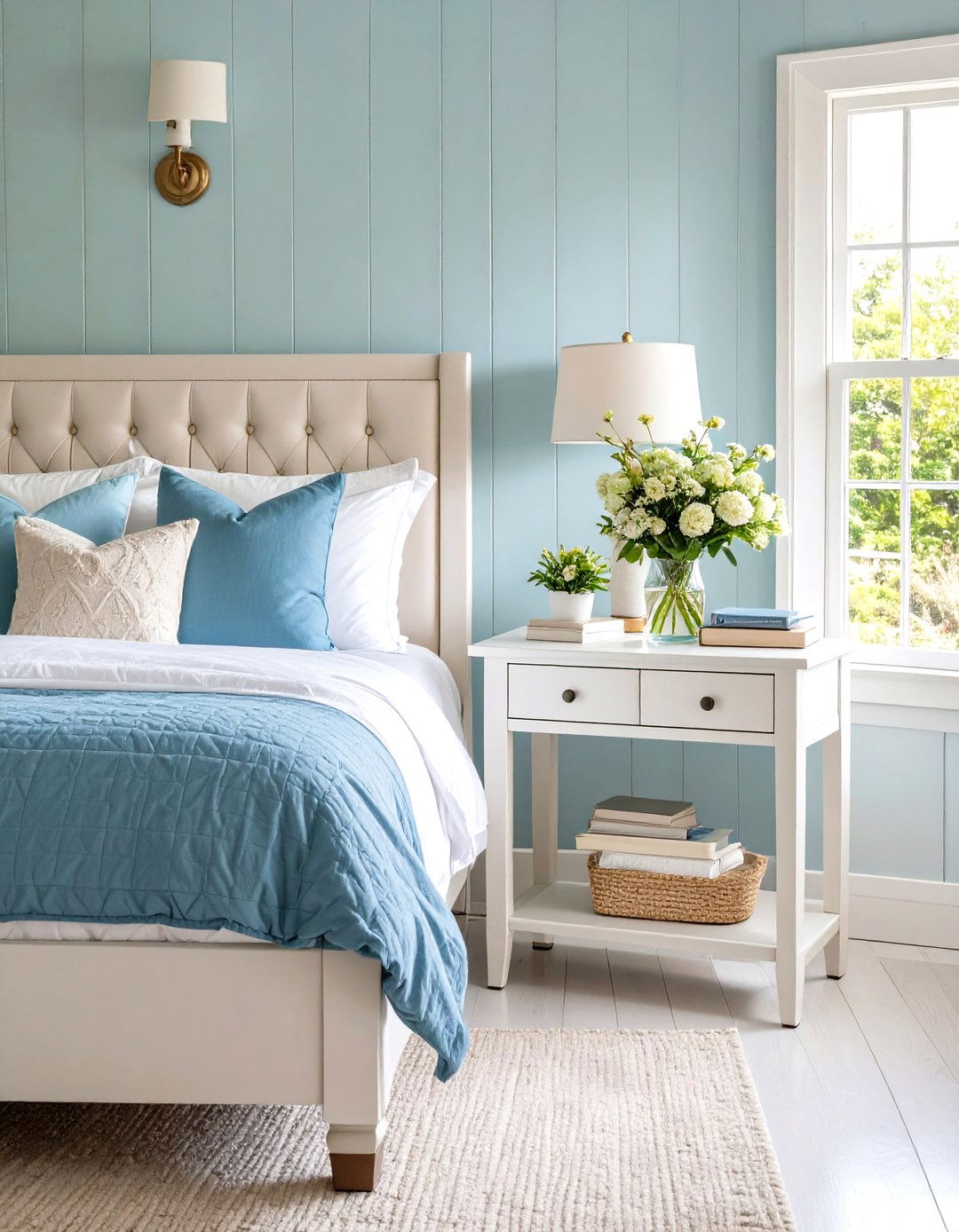 A Desk as a Bedside Table Alternative - 30 pottery barn bedroom ideas