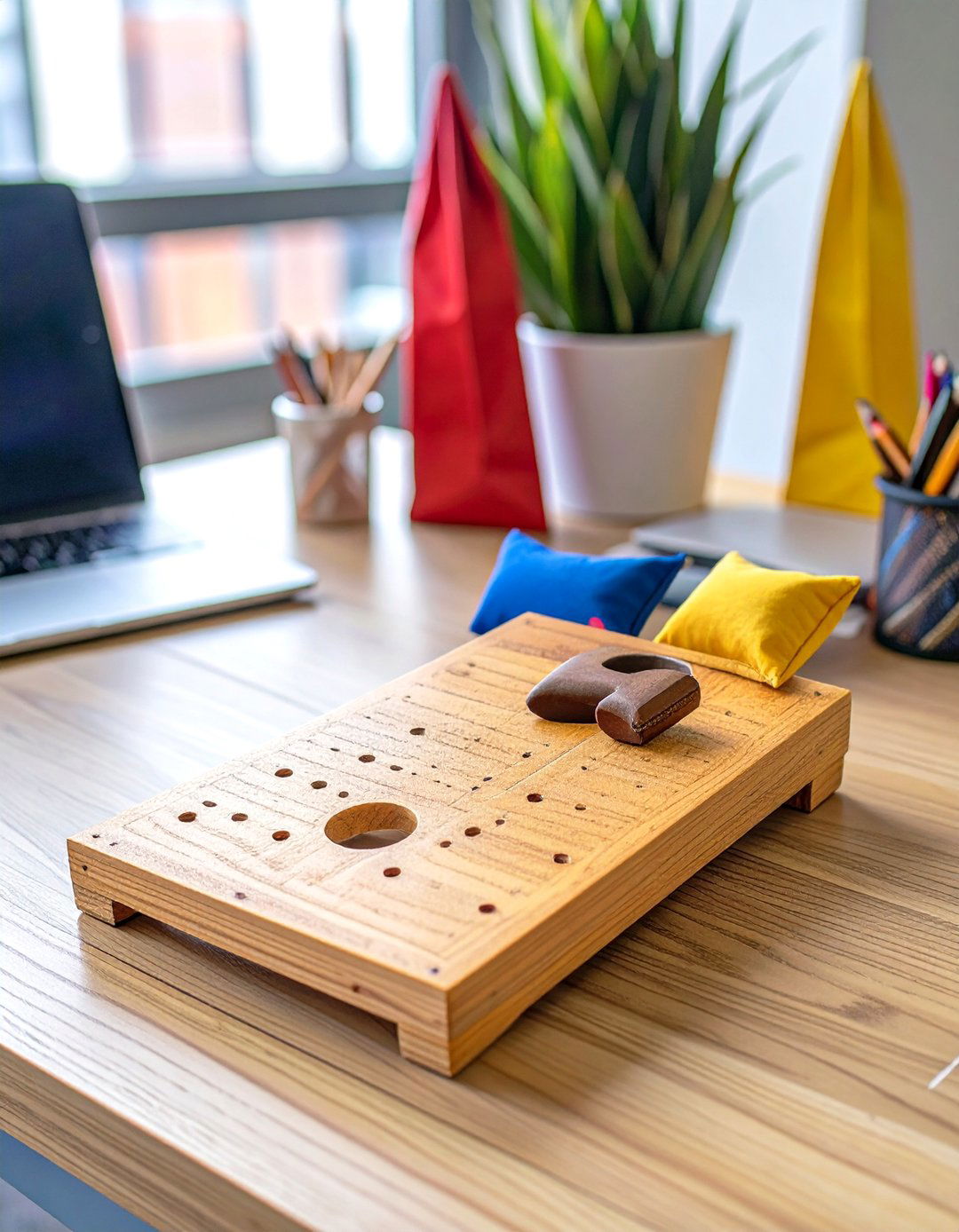 A Desktop Cornhole Game Set - 30 office white elephant gift ideas